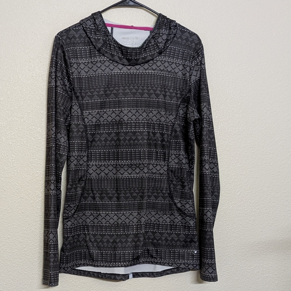 Marika Tel Dri-Wik Black Patterned Women's Hopdie Size Large - Picture 1 of 12